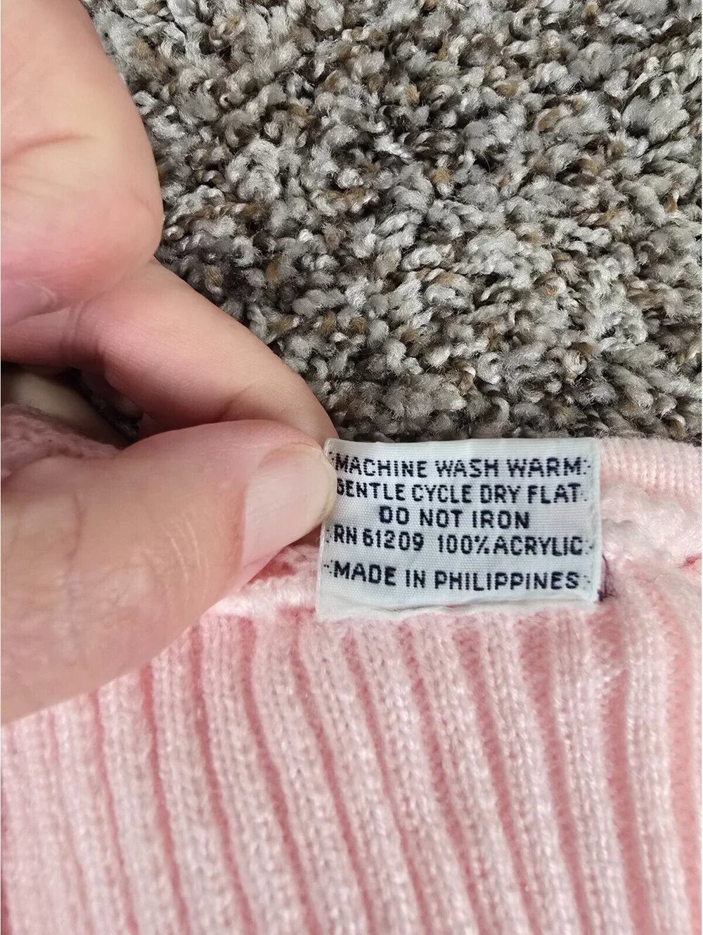 Vintage 1960s Little Show Offs Baby Girls Sz 3-6M Crochet Knit Sleep Dress Pink
